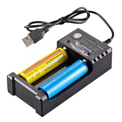 Зарядно устройство 18650 2-Slots Charger 3.7V 4.2V DC 1A/2A Battery USB Charge