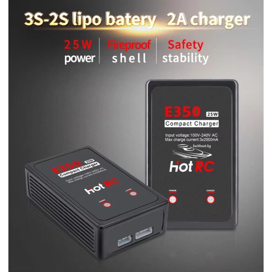 Зарядно устройство HOTRC E350 Pro 2S 7.4V 3S 11.1V Lipo Battery Charger